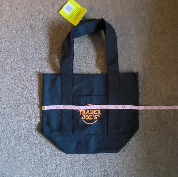 Trader Joes Mini Halloween 2025 Canvas Tote Bag Black Color Limited Edition NWT - Picture 2 of 3